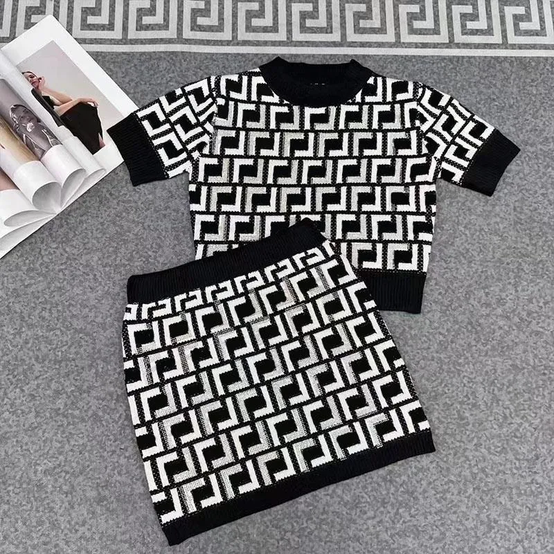 

Designer clothing dress wrap dress women Casual Dresses two-piece dress designer clothes outerwears crew neck luxury brand clothing sexy dress, Black