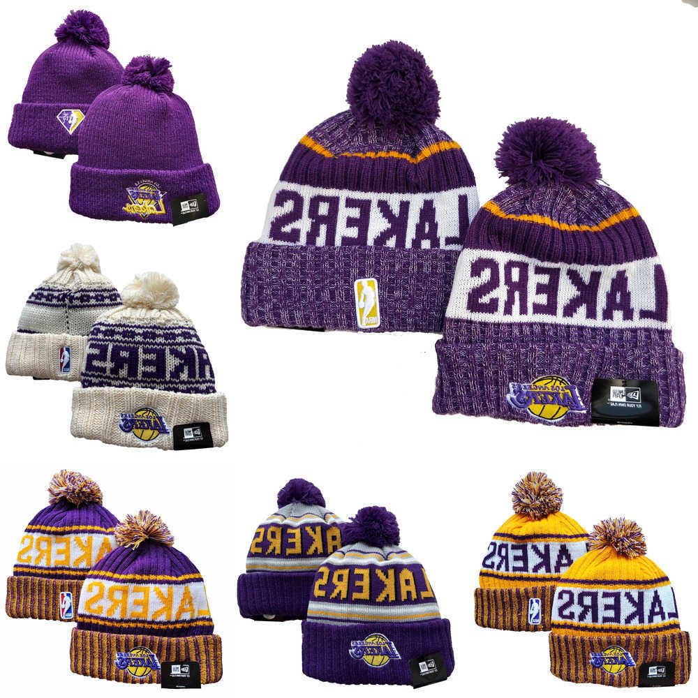 

Snapbacks Mens Los Angeles''Lakers''Womens Youth Bean cap Hat Pom Cuffed Knit Hat Basketball, Color