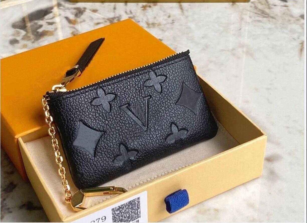 

Designers Purses KEY POUCH POCHETTE CLES luxurys louiseits Women Mens Key Ring Credit Card Holder viutonits Coin Purses Mini Wallet Bag M62650 M80879, With box and dustbag