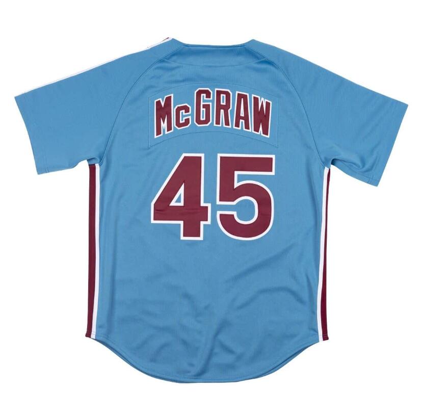 

Stitched Baseball Jerseys 45 Tug Mcgraw Mitchell Ness jersey 1980 Men Women Youth S-4XL retro jersey