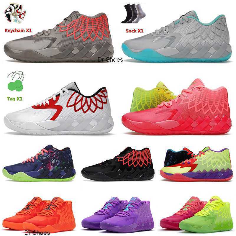 

OG Athletic Shoes 2022 Arrival Men Basketball Shoes Pume Lamelo Ball 1 MB.01 Rick Morty Rock Ridge Trainer Sneaker, C7 black blast