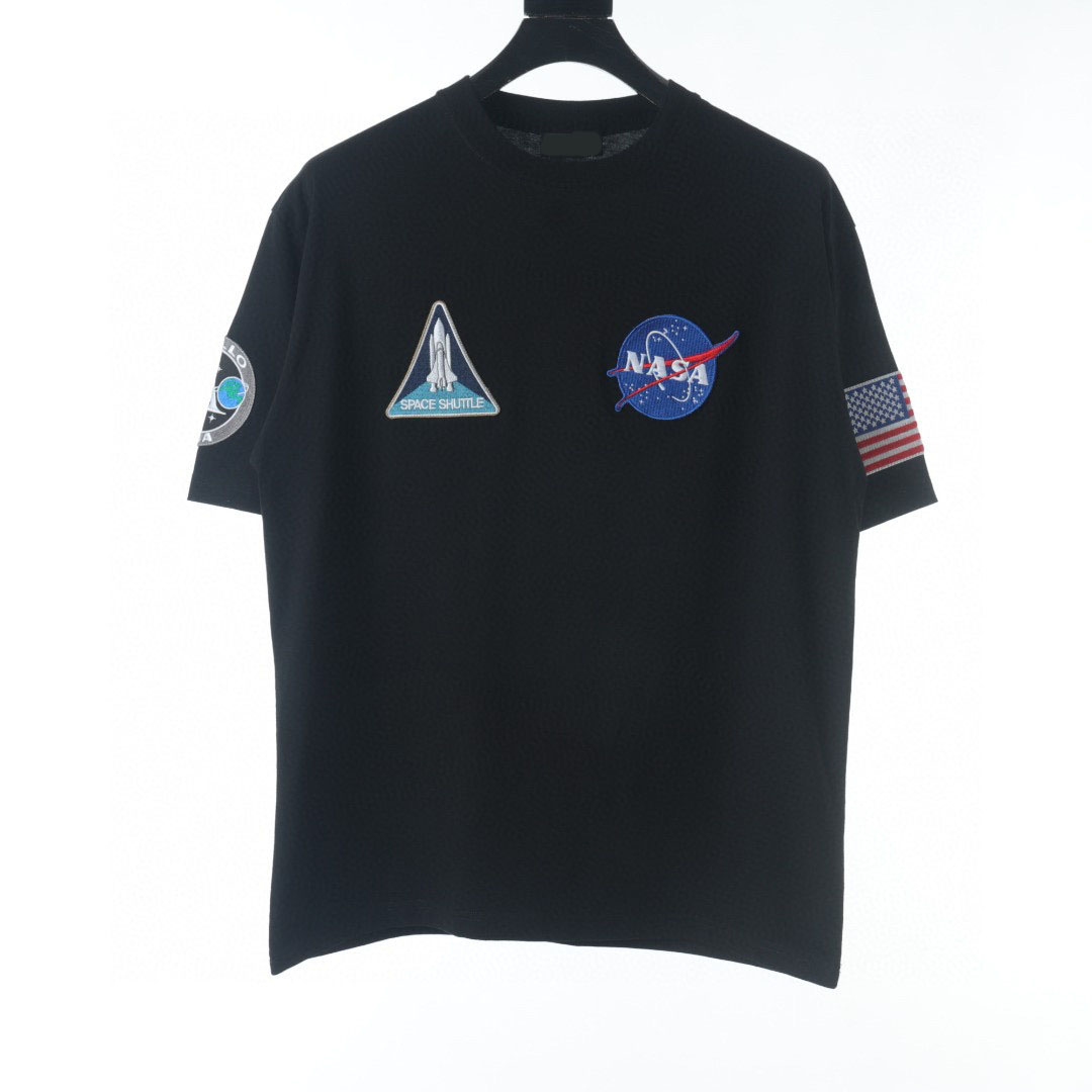 

Men's Plus Tees & Polos Round neck embroidered and printed polar style summer wear with street pure cotton 111ef