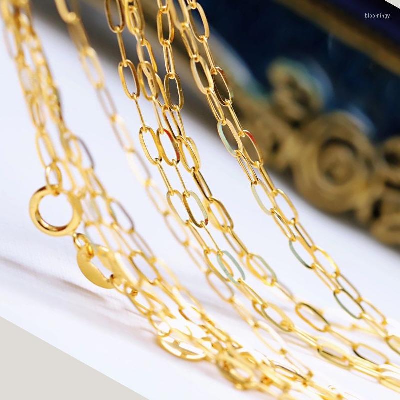 

Chains Arrival 18K Yellow Gold Necklace Chain Women AU750 O Link
