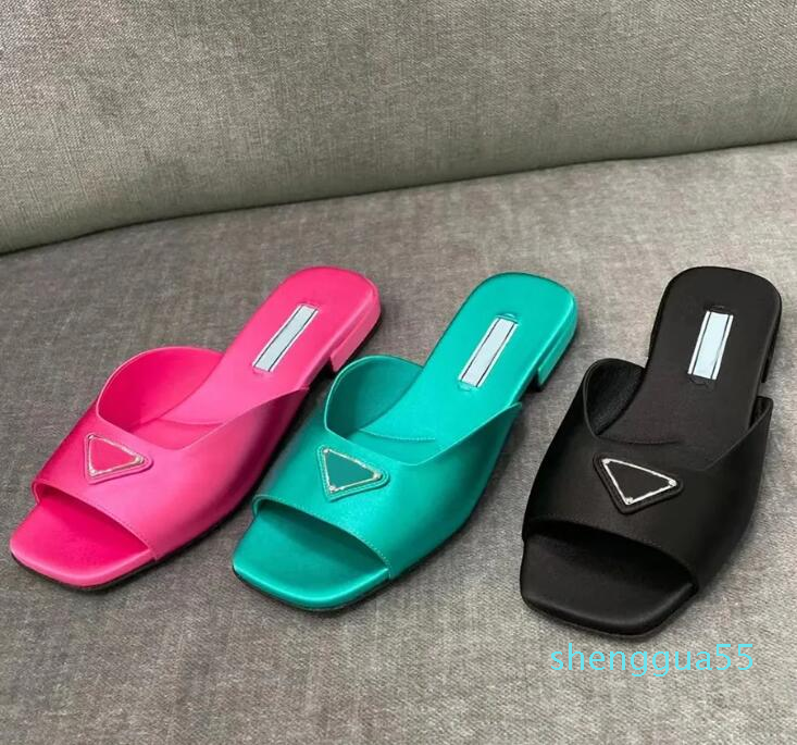 

Luxury crystal Satin slide Sandals women slippers slip on shoes flats flat shoes fashion luxury designers slides slipper factory footwear 35-42, 11#