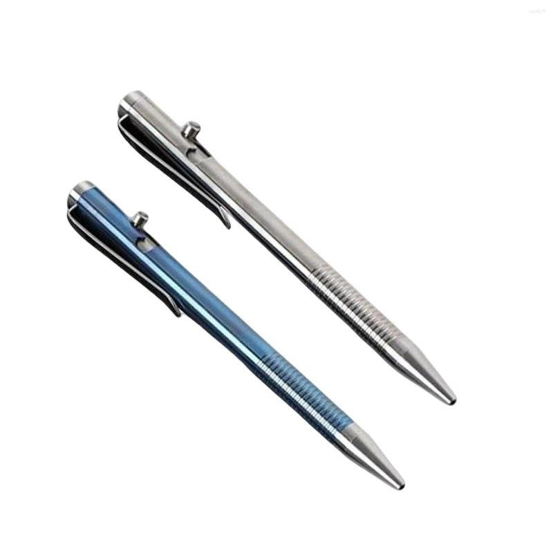 

2Pcs Luxury Bolt Action Pen Titanium Alloy G2 Compatible Rollerball Retractable Ballpoint Office Professional Business, Picture shown