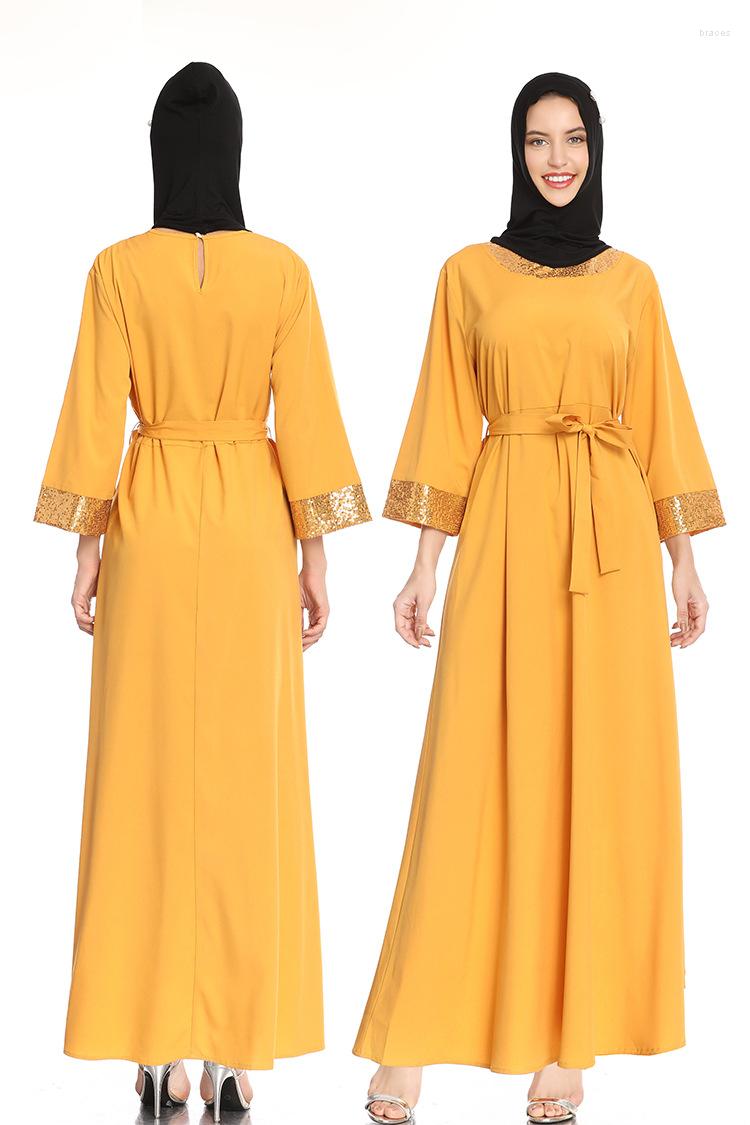 

Ethnic Clothing Muslim European And American Fashion Waist Elegant Belt Long Skirt Women's Spring Summer