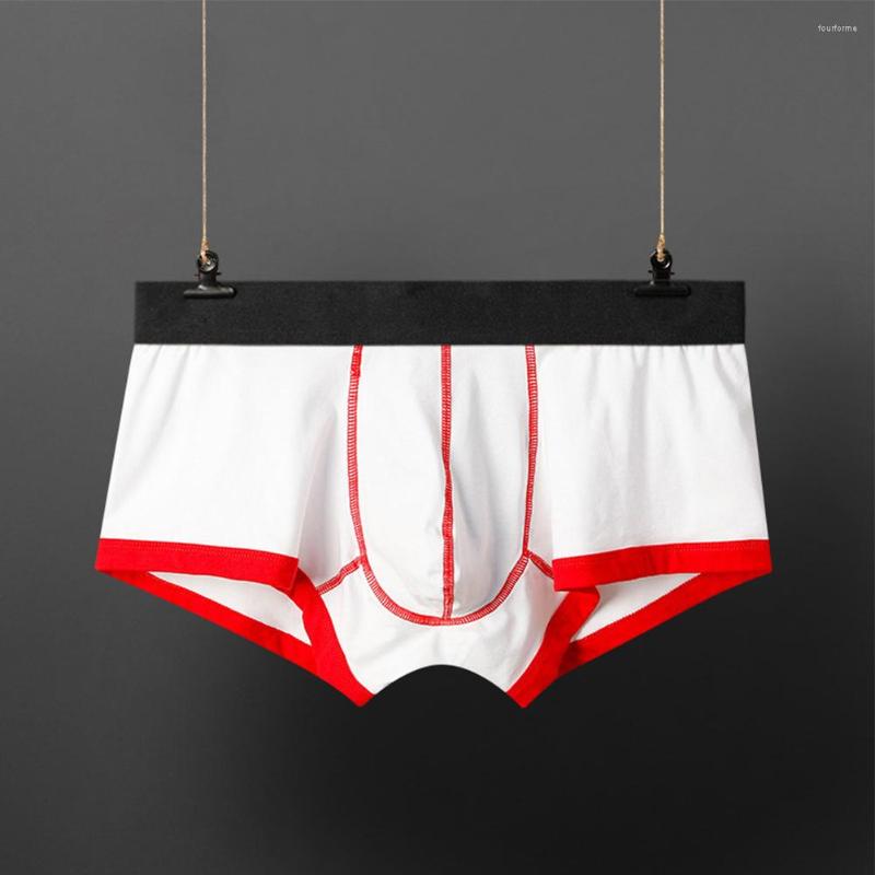 

Underpants Mens Bulge Pouch Boxer Trunks Breathable Cotton Underwear Male Soft Panties Lingerie Comfortable Knickers, Black