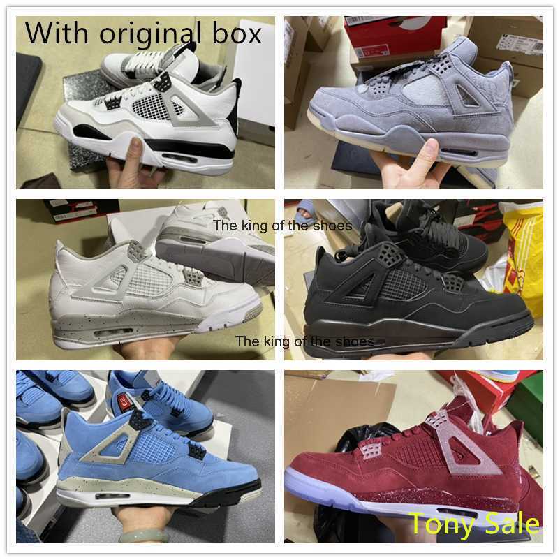 

2023OG J4s OG2023 OG shoes with box j4 black cats 4s red thunder university blue military black kaws Oreo jumpman 4 men designer basketball shoes