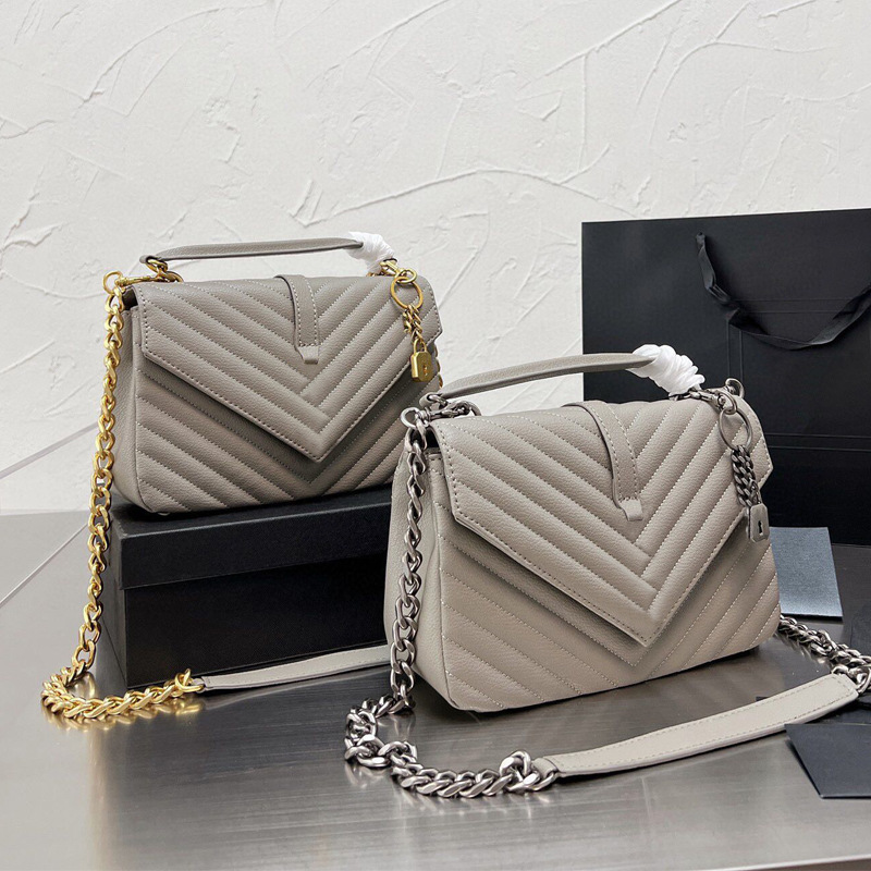 

Luxury Designer Bags Women Shoulder bag Handbags messenger shoulder bag Pretty Crossbody Purse Original Box Genuine Leather cross body chain high grade quality, White gold chain