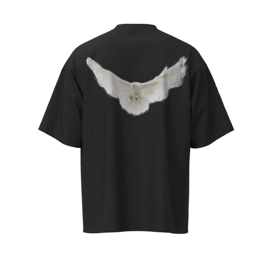 

Womens Men tshirt Mens T-Shirts Designer Tripartite Dove Kan Wests Fashion branded Men Oversize Tees Polos Peace Doves Printed Mens Womens Yzys Stree Clothing