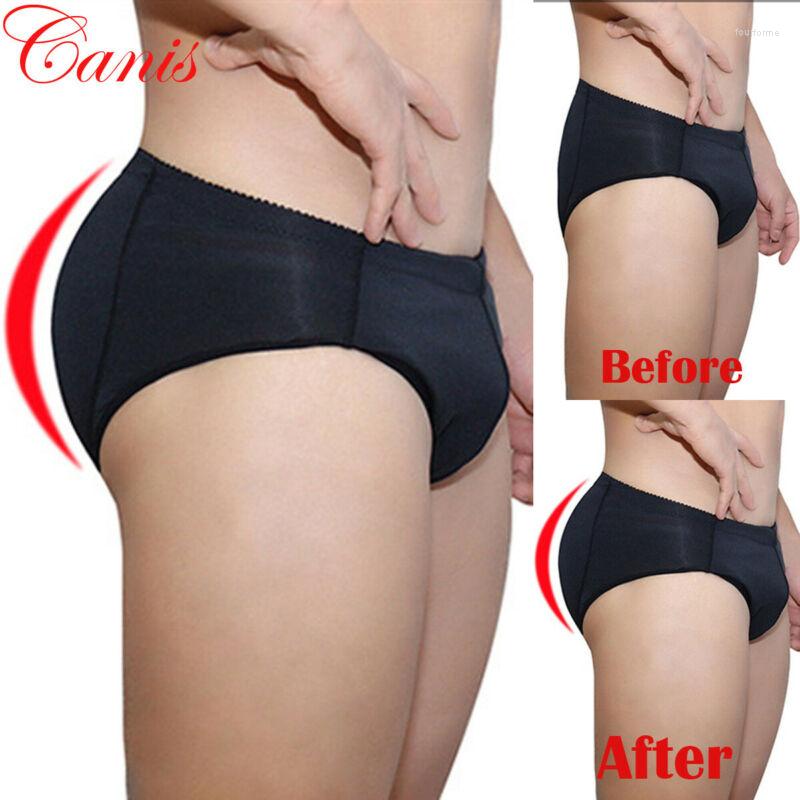 

Underpants Men' Padded Underwear Lifting BuMen' Panties Strengthening Sexy Highlights Front Back Hips Removable Push Cup, Picture shown