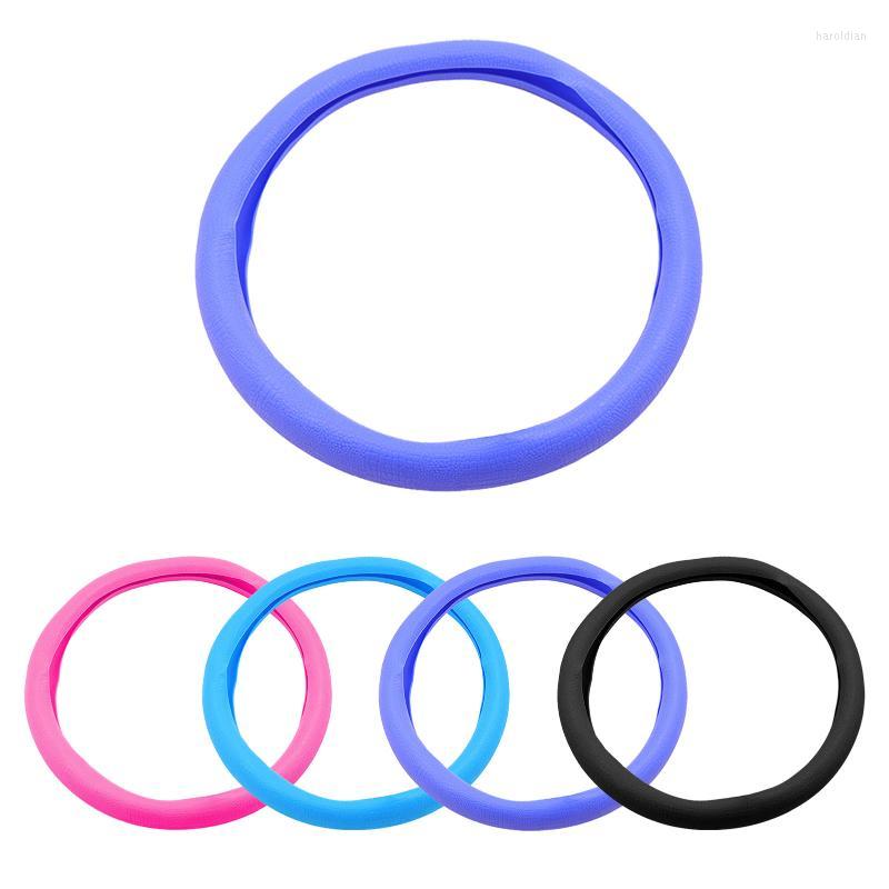 

Steering Wheel Covers Cover Silicone Rainbow Pattern Universal Fit Most Cars Non-Slip For Men