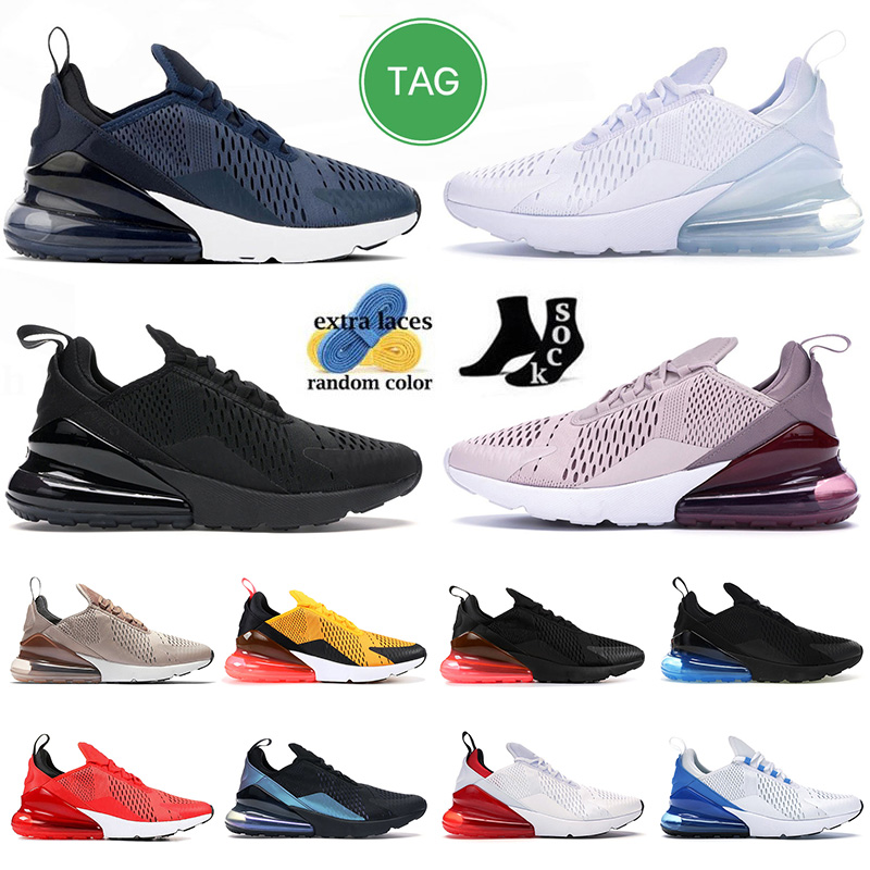 

Top Quality 270 Running Shoes Triple Black White Barely Rose Pink University Red Navy Blue Brown Platinum Volt 27C 270s Men Women Tennis Trainers Sneakers 36-45, Shoelace