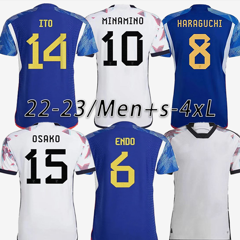 

2022 Japan World Cup Soccer Jerseys MINAMINO Mitoma Maeda TOMIYASU KUBO Japanese Football Shirt Asano HONDA KAMADA KAGAWA KYOGO SHIBASAKI men kids kit jerseys, #16 tomiyasu