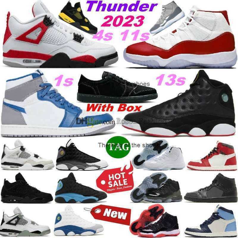 

J4s OG2023 OG 4 4s Basketball Shoes Seafoam Military Black Cat Red Cement 1s 11s 13s Bred Thunder Cherry Gmma Legend True Flint french University, 4s white midnight navy