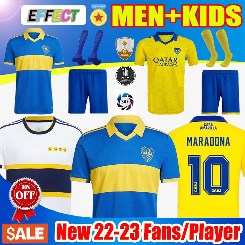 

Player Fans Version Boca Juniors Soccer Jerseys 21 22 23 CARLITOS Retro MARADONA TEVEZ DE ROSSI 2021 2022 2023 home away Third thailand football shirt MEN SETS UNIFORM, Player boca 22 23 third yellow +6conmebo
