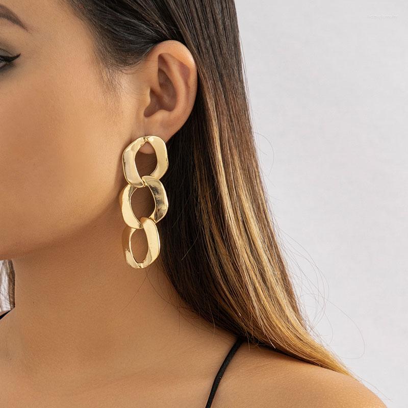 

Dangle Earrings Exaggerated Chain Button For Women's Fashionable Personality