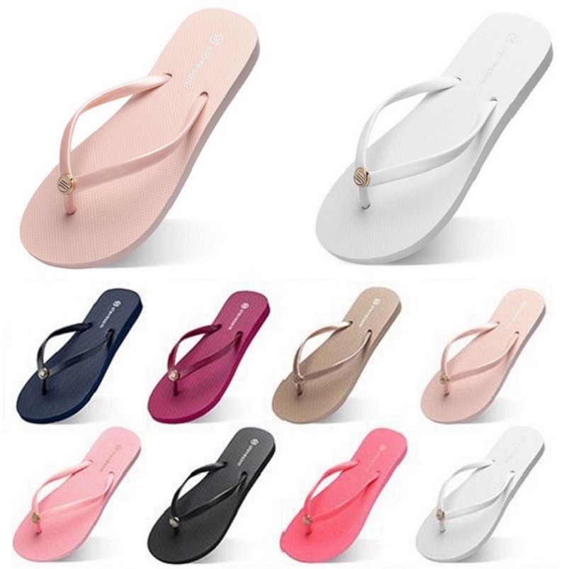 

fashion Slippers Women Beach shoes Flip Flops green red orange purple navy white Black pink Blue golden brown summer sport sneaker, Color#5