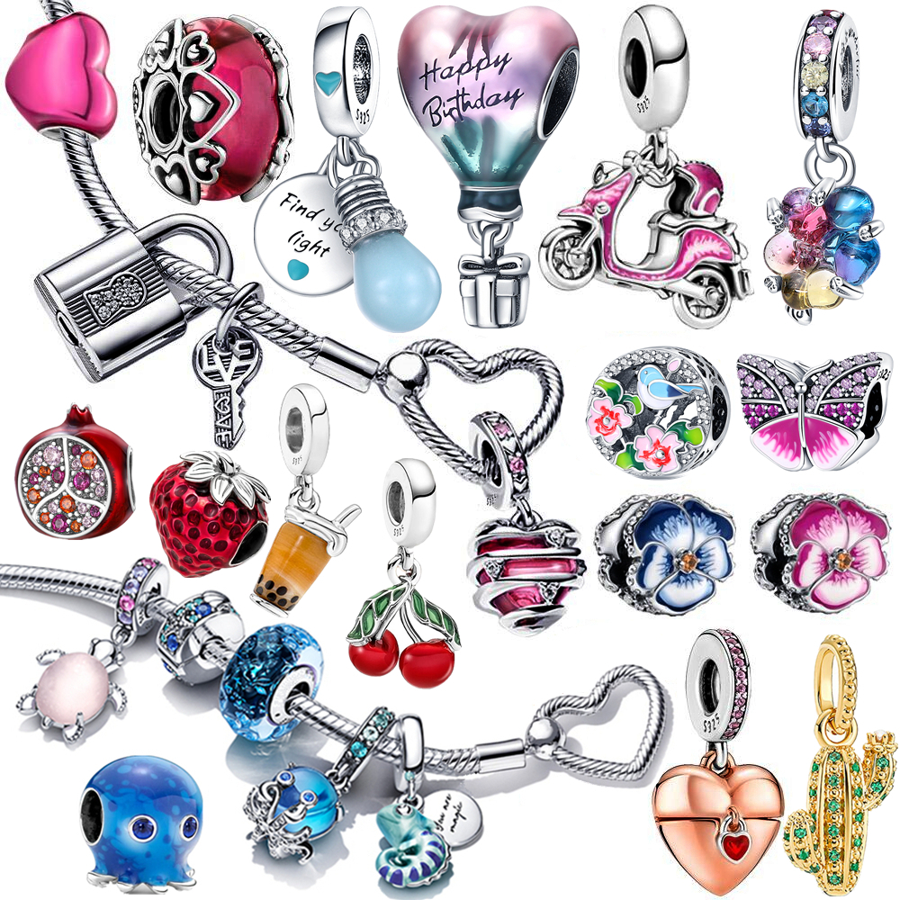 

925 silver Fit Pandora Original charms DIY Pendant women Bracelets beads Bangle Beads Pendant Jewelry Making