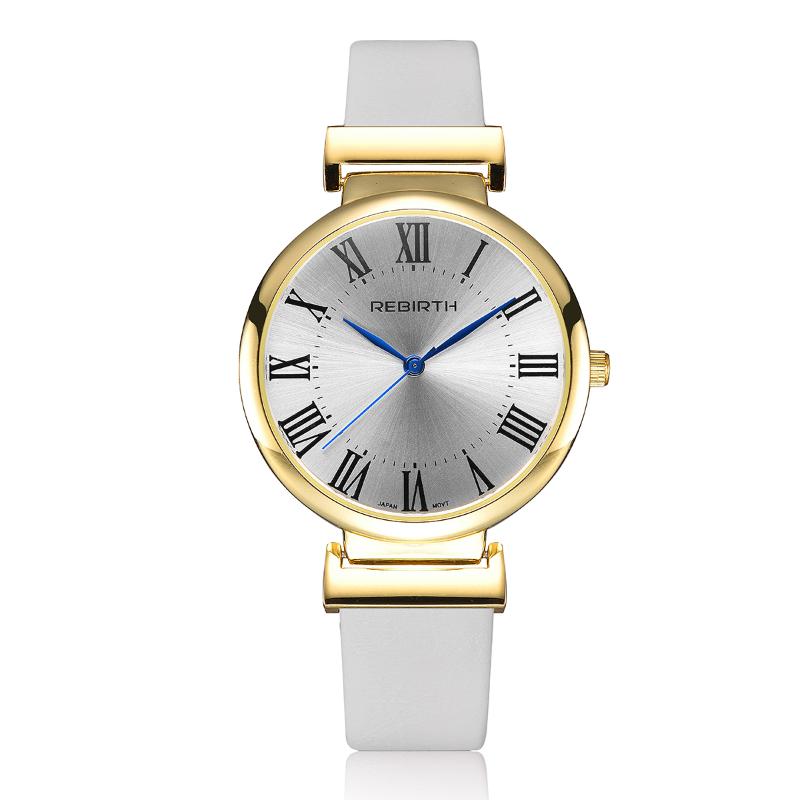 

Wristwatches 2023 Fashion Ladies Watch Leather Strap Waterproof Quartz Simple Style Gift Relogio FemininoReloj Mujer, Red