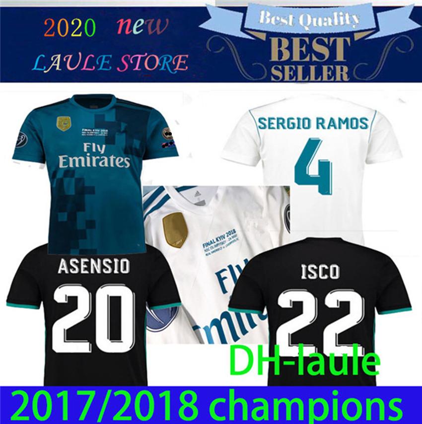 

2017 2018 Real Soccer Jersey 17 18 BALE BENZEMA MODRIC Retro Football Shirts Vintage ISCO Maillot SERGIO RAMOS RONALDO Madrids Camiseta, 17/18 3rd blue