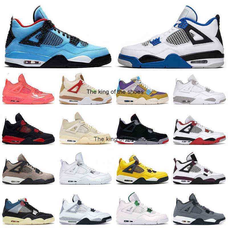 

2023OG J4s OG2023 OG Sports Basketball Shoes Jumpman 4 4s High OG Sneakers Cactus Jack GS Motorsport Hot Punch Desert Moss Fire Red Thunder Bred Sail, C45 off bred 36-47