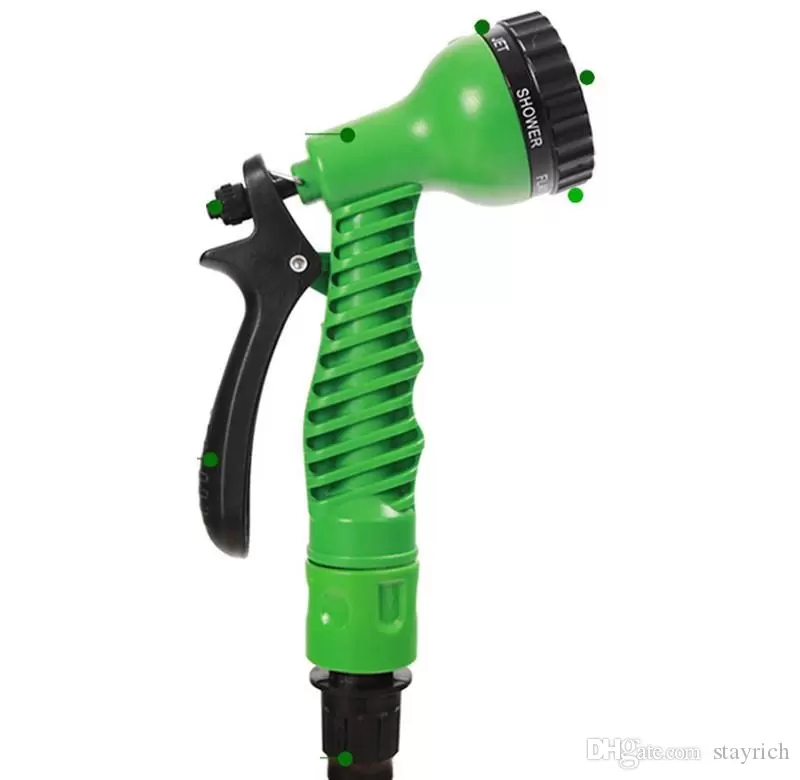 

100FT Watering Equipments Expandable Flexible Garden Magic Water Hose With Spray Nozzle Head Blue Green Pipe Waterin Spray Gun for Car 30 pcs