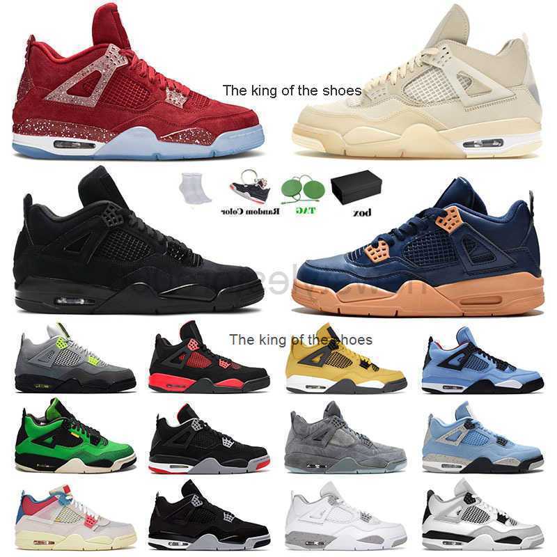 

J4S OGJ4s OG2023 OG 4s Shoes 4 High Jumpman IV Retro Mens Womens Basketball Cactus Jack Black Cat Manila Bred Neon Toro Bravo Red Thunder Sports, 40-47 white