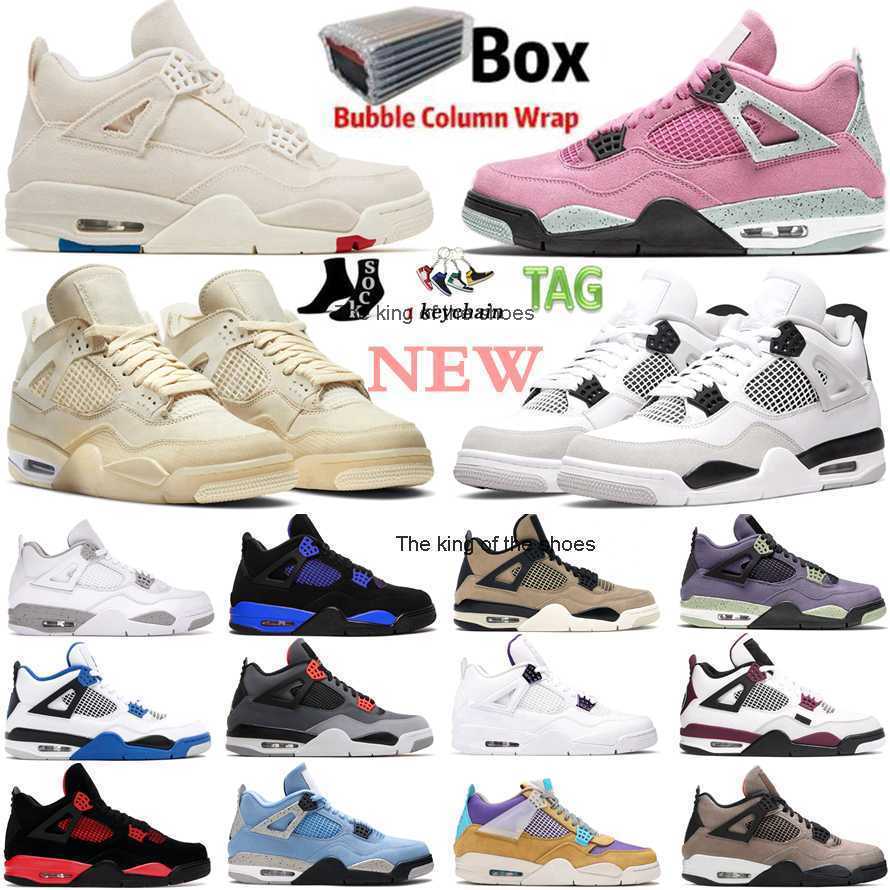 

J4s OG2023 OG Blank Canvas 4 mens women basketball shoes 4s Red Thunder Sail Black Cat White Oreo Pure Money Infrared Military Metallic Purple, Color 7