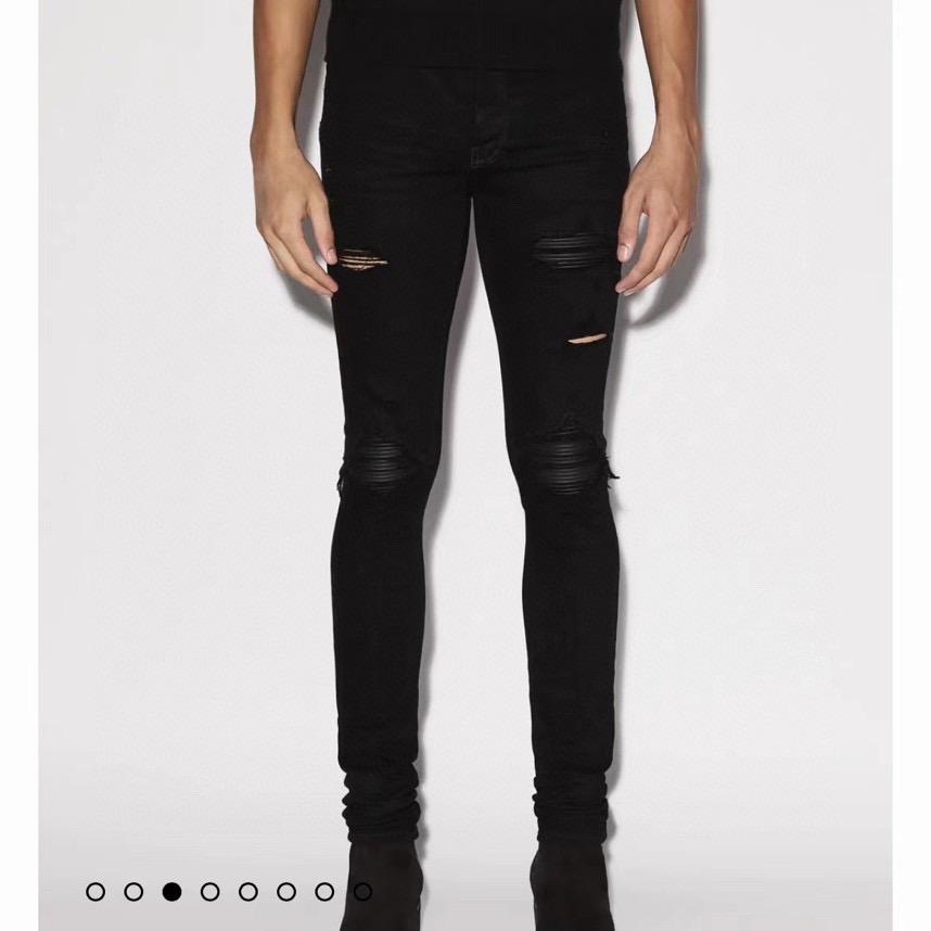 

HM2055 Mens jeans black cargo pants Designer Jeans skinny stickers light wash ripped motorcycle rock revival joggers true religions Casual Elastic Trousers Denim, Black205