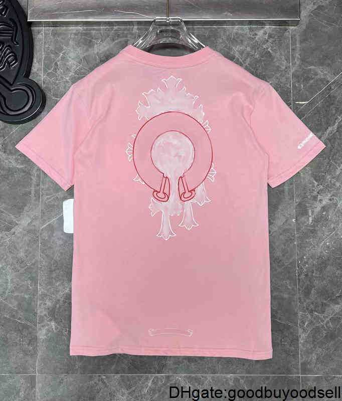 

Summer Luxury Mens t Shirts Brand Ch Man T-shirt Horseshoe Flower Tees Classic Cross Heart Sanskrit Letter Short Sleeve Designer Chromes CDYS, 17