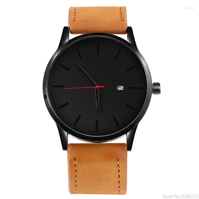 

Wristwatches 2023 Top Brand Men's Watches Fashion Watch For Men Luxury Clock Sport Leather Reloj Hombre Erkek Kol Saati, Black