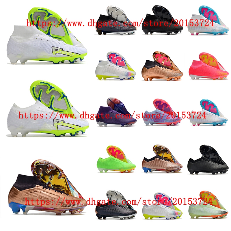 

Mens Soccer shoes Zoomes Mercurial Superfly IX Elite FG ACC Mens High Ankle Ronaldo Mbappe Football Boots Trainers Knit Cleats, As picture 14