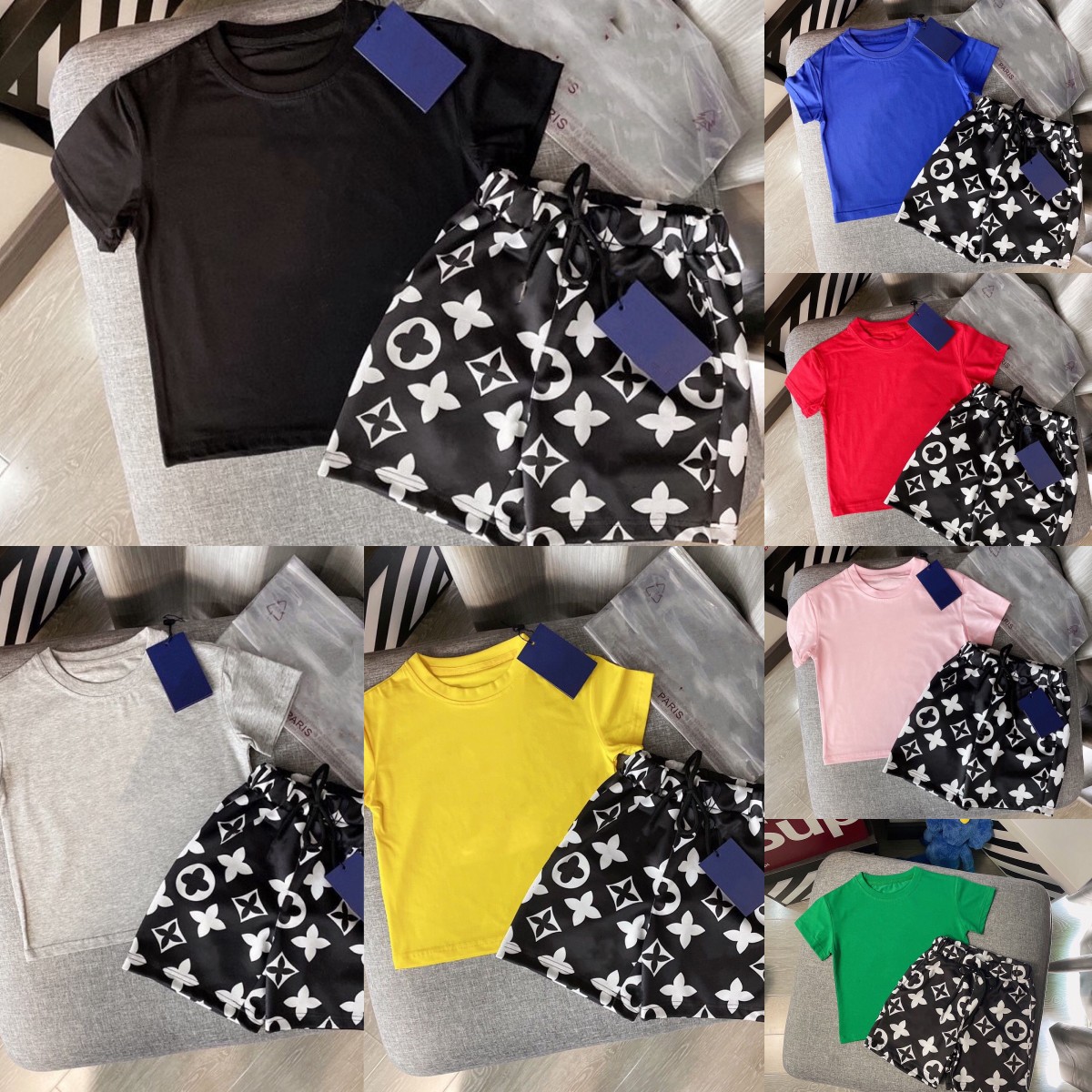 

Kids Clothes Sets Short Sleeves T-shirts Shorts Suits Casual Boys Girls Letter Printed Tshirts Pants Children Youth Tees t shirts Luxury toddlers brand Clothings