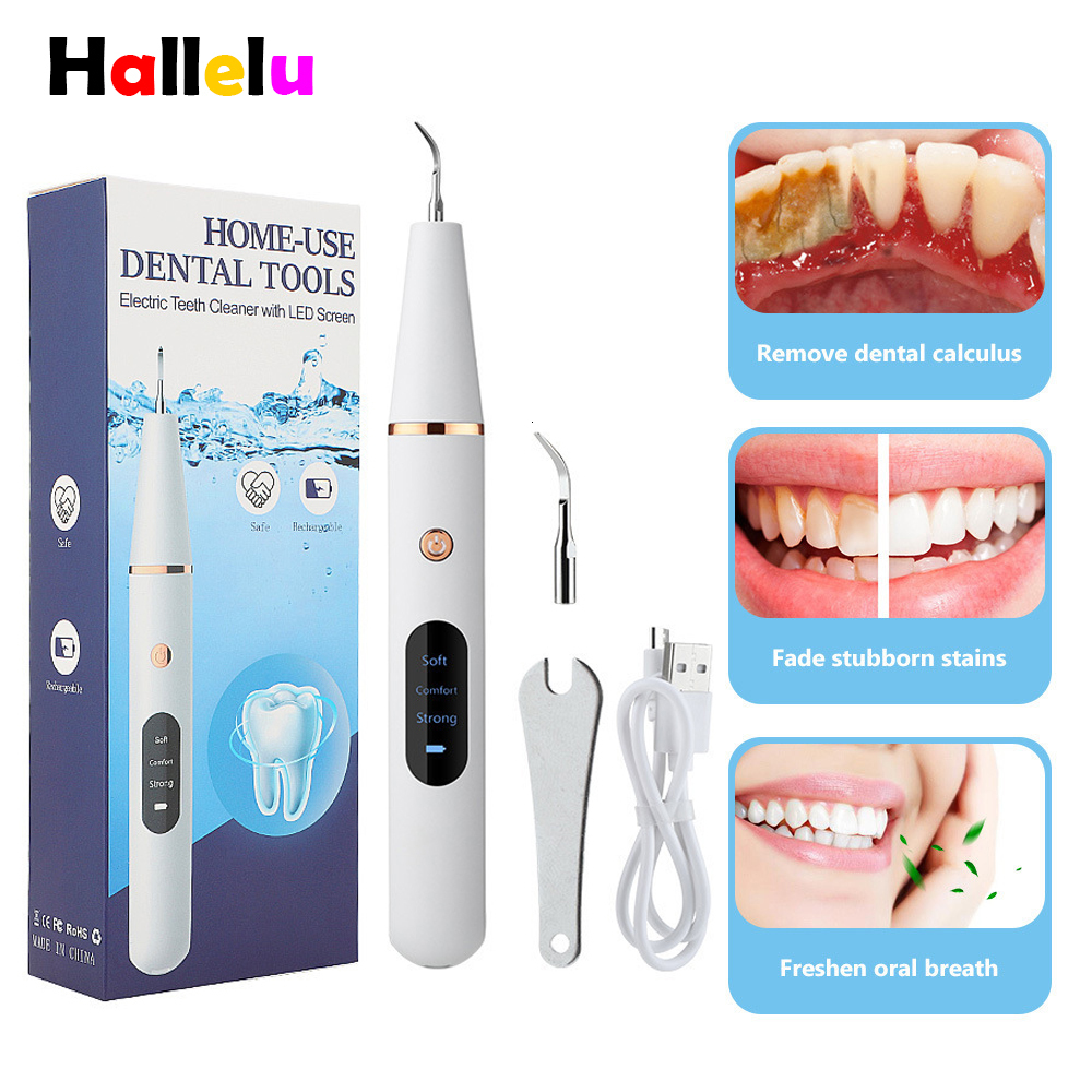 

Other Oral Hygiene Ultrasonic Dental For Teeth Tartar Stain Tooth Calculus Remover Electric Sonic Teeth Plaque Cleaner Dental Stone Removal 230311