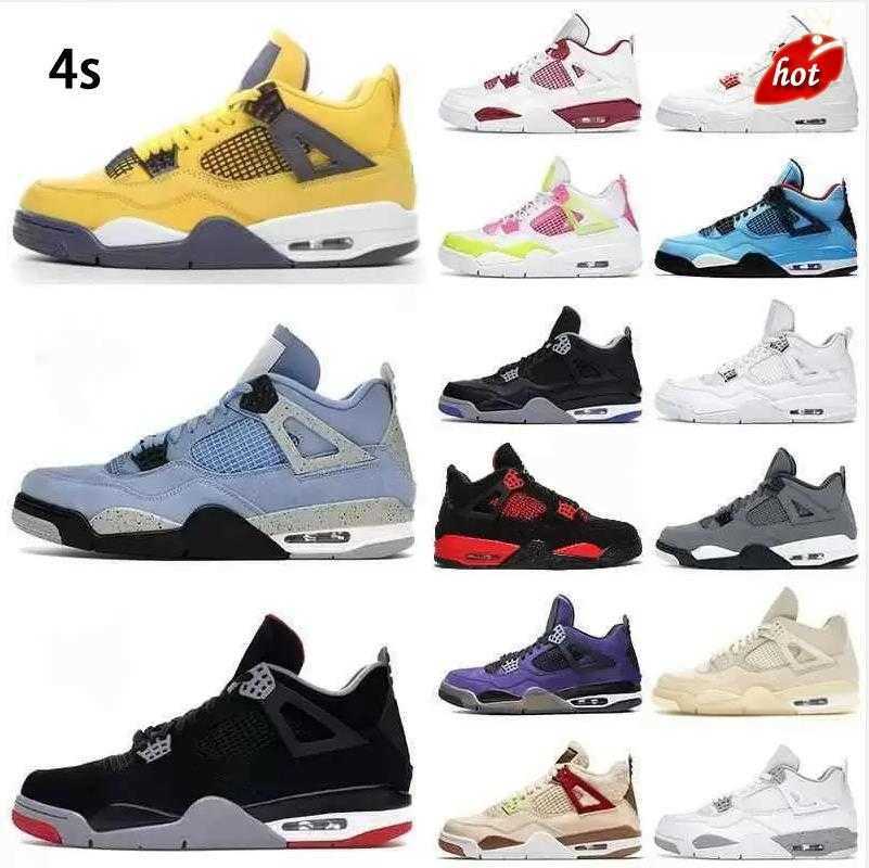 

Top 5A 2022 Quality Jumpman 4 4s Men's Basketball Shoes University Blue Sneakers Women Sneakers Outdoor Trainers Size 5.5-13, Color9