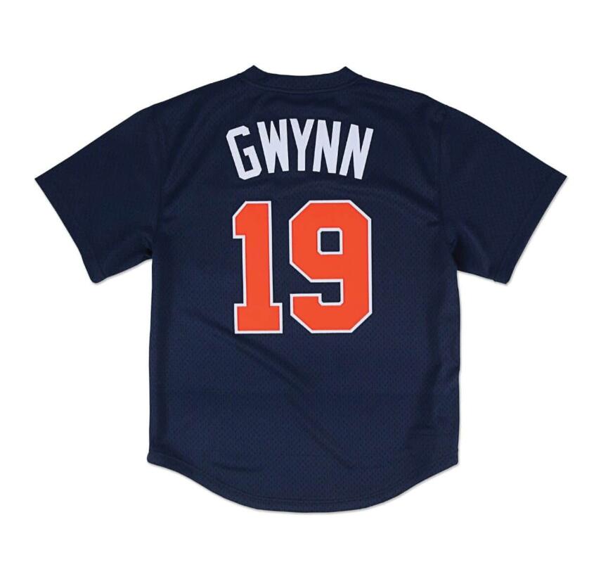 

Stitched Baseball Jerseys 19 Tony Gwynn Mitchell Ness jersey 1982 1996 Men Women Youth S-4XL retro jersey