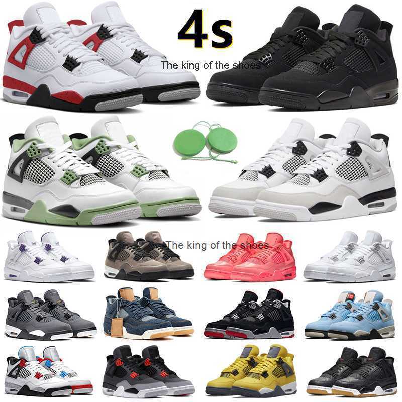 

J4S OGJ4s OG2023 OG 4 4s Men Women BasketBall Shoes Military Black Cat Red Thunder White Oreo UNC Blue Sail Red Cement Seafoam Bred Grey Infrared Mens, Color#6