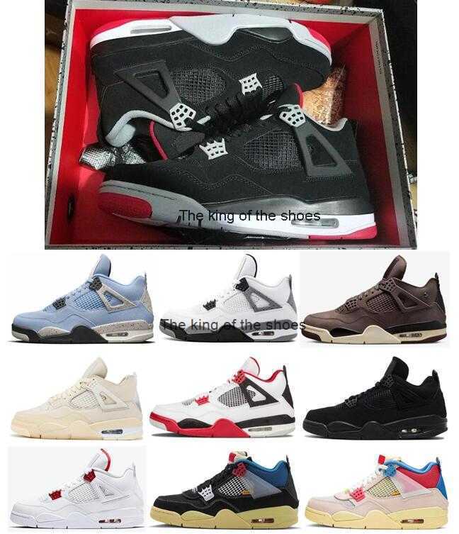 

2023OG J4s OG2023 OG Better Quality 4s Basketball Shoes Bred University Blue Sail AMM x Violet Ore Fire Red Men Women 4 Military Black White Cement Black, Shimmer