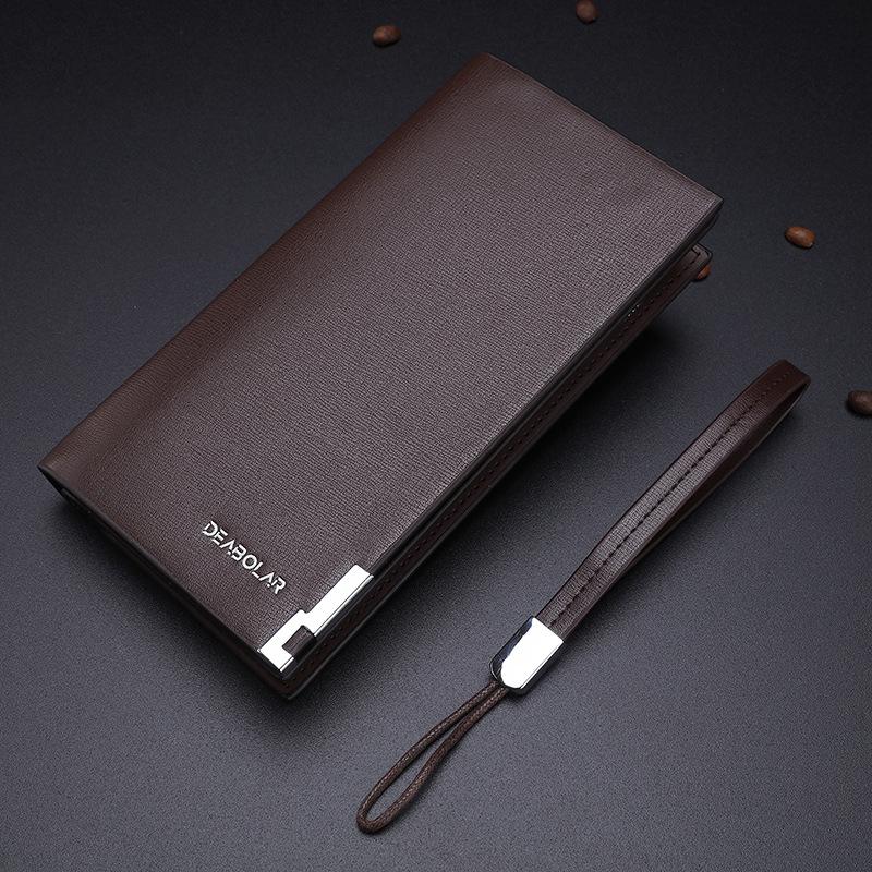 

Wallets Men's Long Zipper Wallet Fashion Multi-function Clutch Bag Korean Version Of The Large Capacity Mobile Phone, Black