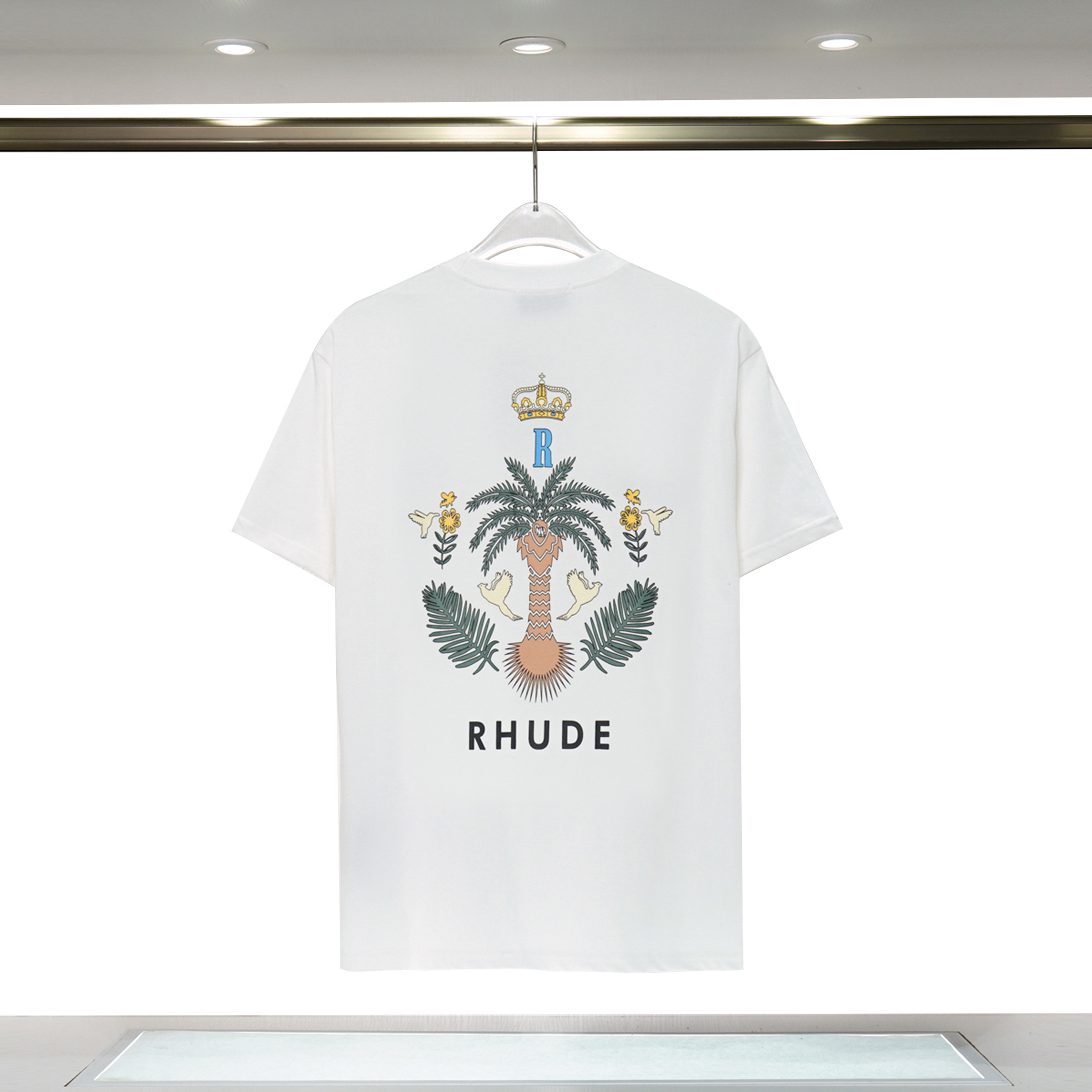 

rhude Men Womens Designers T Shirt US Size High Qualities Letter Print Casual Tshirts Short Sleeve Fashion Mens Tees, 88888-b@g