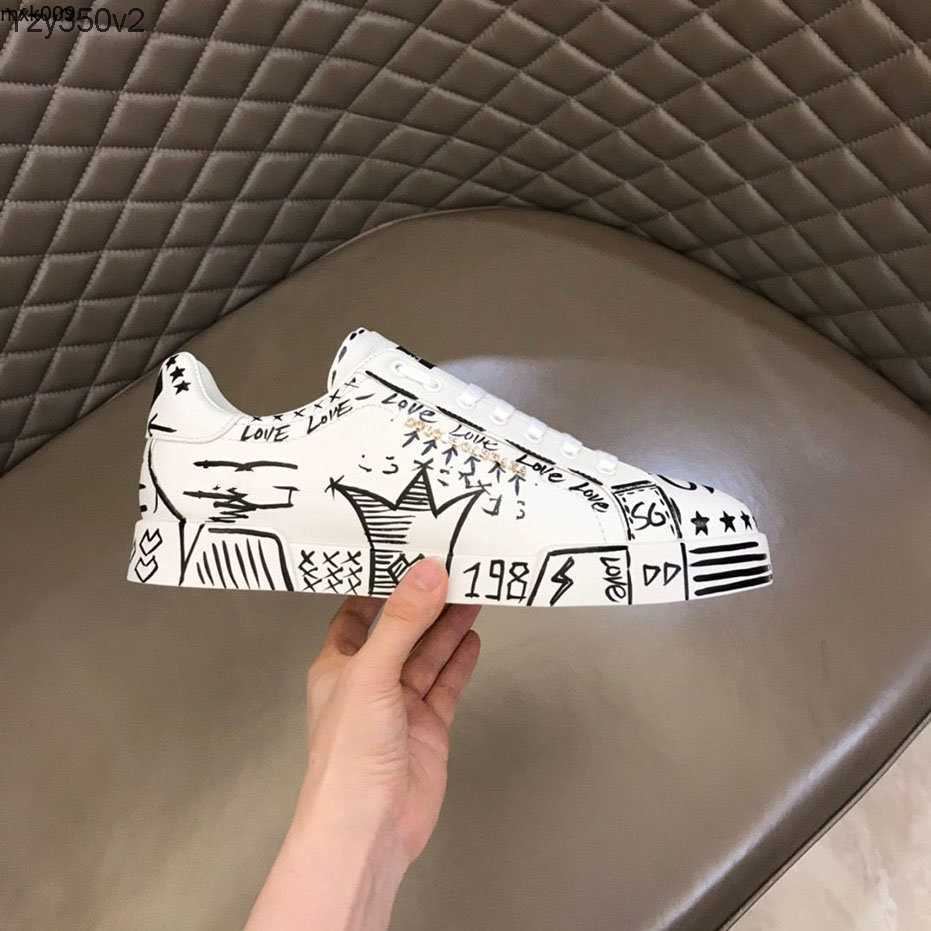 

Travel lady Flat Casual shoes womens dolc dolces gabbanas dgs leather lace-up sneaker cowhide fashion Letters woman white brown shoe