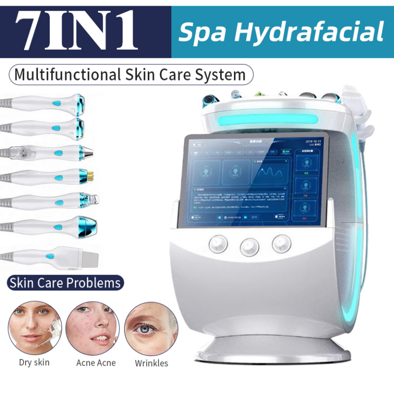 

Ice Blue Ultrasonic Rf 7 In 1 Aqua Facial Jet Peel Hydrogen Hydrofacial Peeling Equipment With Skin Analysis464
