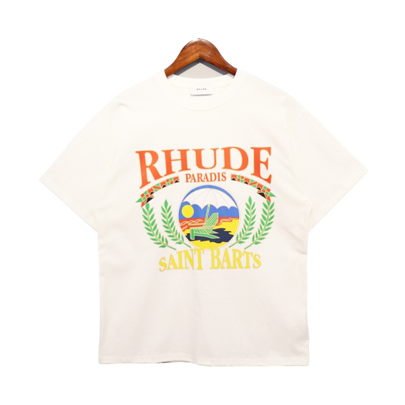 

letter Mens T shirts rhude design printing top Tee Cotton Round Collar loose Short Sleeve T-Shirt Fashion Men Casual print T-Shirts style CCGX, Style8