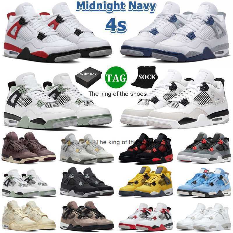 

2023OG J4s OG2023 OG With Box 4 Basketball Shoes Men Women 4s Midnight Navy Military Black Cat Red Cement Thunder Oil Green White Oreo Infrared Lightning, 30