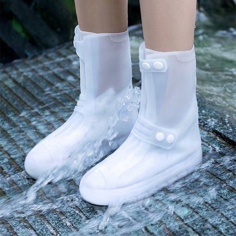 

Shoe Parts Accessories Size 3245 White Midcalf Durable Covers Men and Women Silicone Waterproof Cover Nonslip Rain Boots Double Button 230311