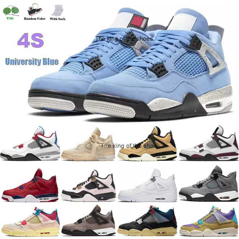 

J4S OGJ4s OG2023 OG High 4s 4 Basketball shoes University blue white oero shimmer Black Cat Lightning union noir Fire red bred Pure Money metallic
