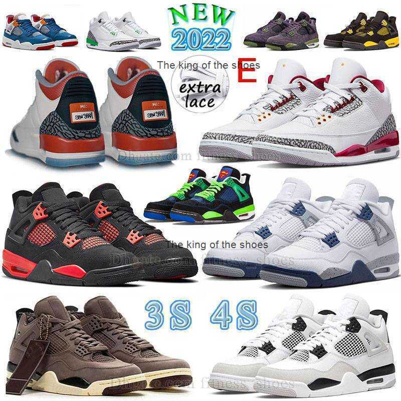 

J4S OGJ4s OG2023 OG Jumpman 4 4s 3s Mens Basketball Shoes J Military Black Cat Fire Red Thunder Midnight Navy White Cement 3 Eminem x Slim Shady J3 J4, A54 36-47 slim shady