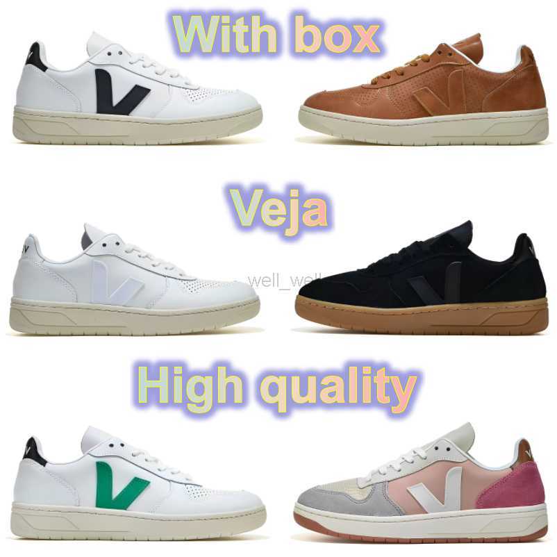 

Dress Shoes Italy New Designer Women Veja V-10 Luxury Shoe Leather Extra Mens ESPLAR Calfskin Trainers Fashion White Low-top Chaussures Breathable, Box