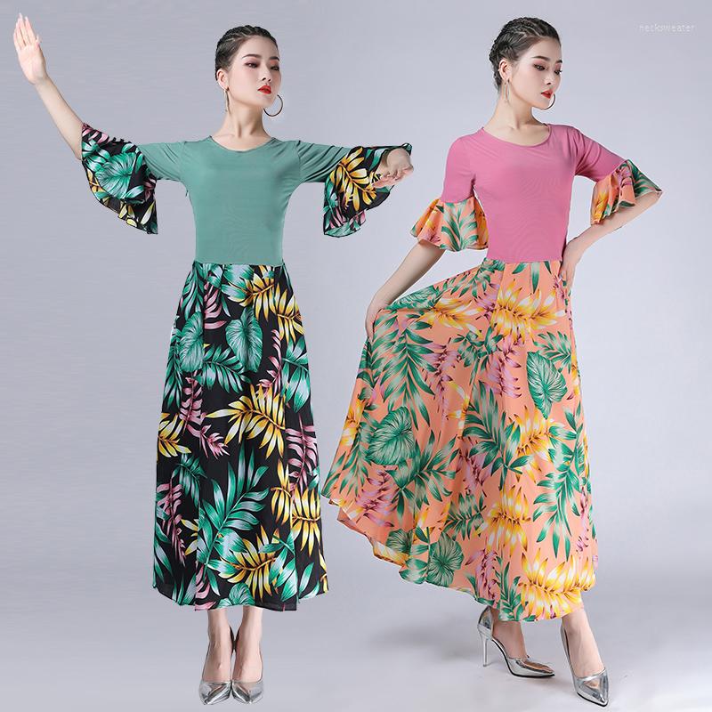 

Stage Wear 2023 Ballroom Competition Dance Dress Sexy Fashion Waltz Tango Modern Costumes For Women, Green